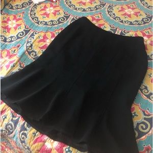 Black Tulip Skirt with Vertical Seams,Fully Lined Size 8 By Louben Brand